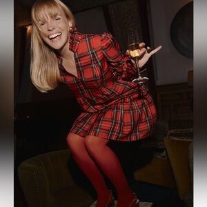 Tuckernuck royal tartan Palmerston dress size XS in excellent like-new condition